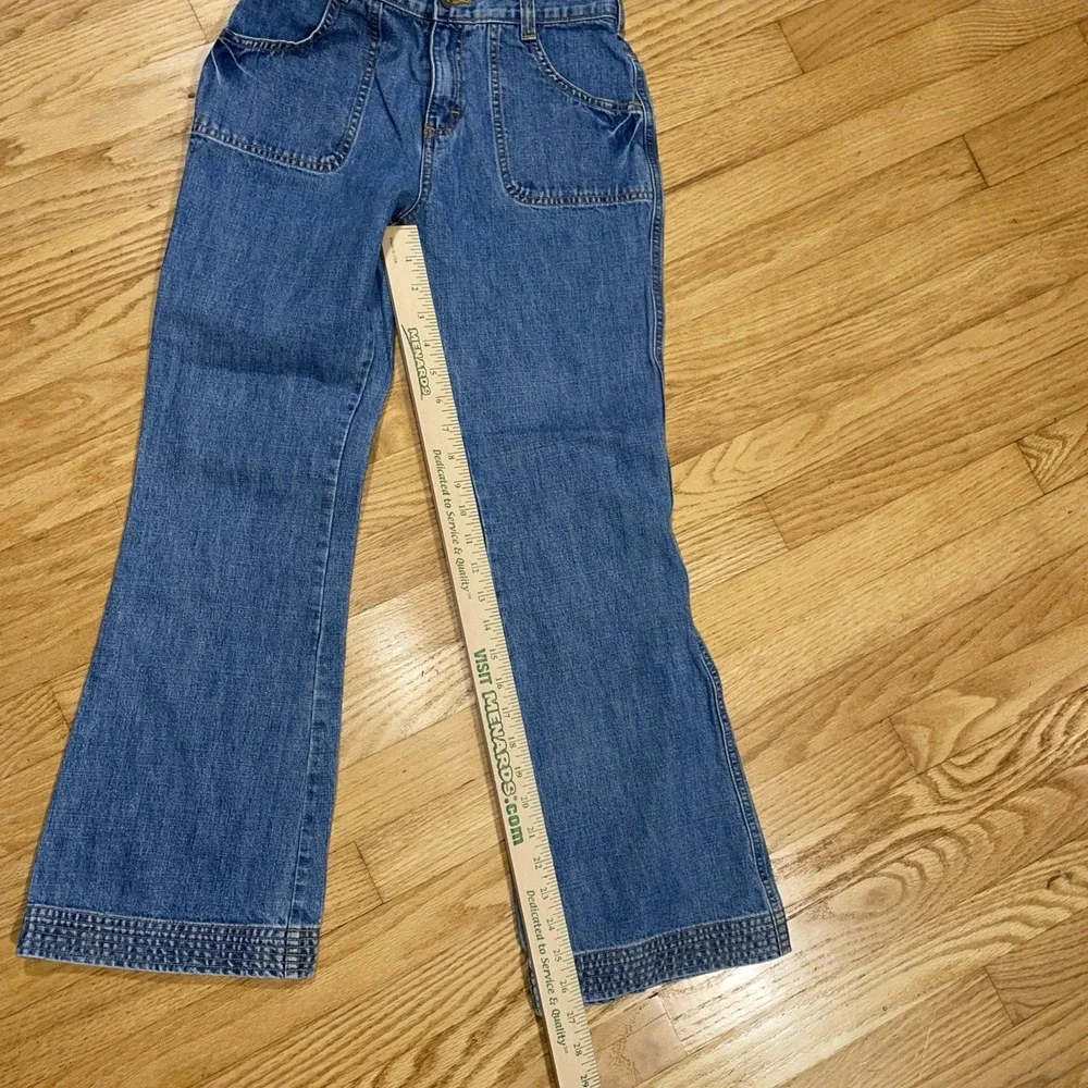 OshKosh Bgosh Girls Blue Jeans Size 14 Boot Cut Medium Wash Adjustable Waist